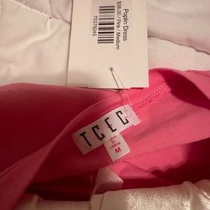 TCEC poplin dress- pink
